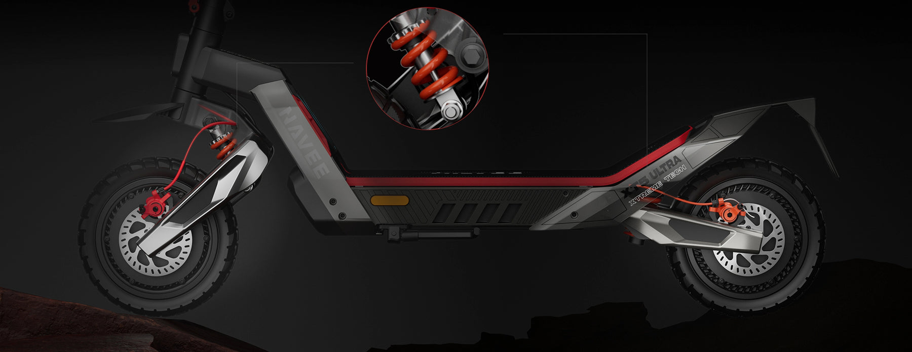 Patented double damping arm suspension