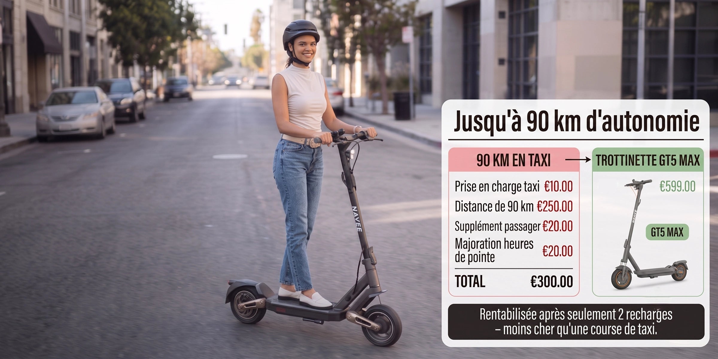 Jusqu'à 90 km d'autonomie
